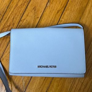 Michael Kors blue crossbag/wallet